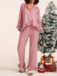 Women Lounge Sets - Red - View 1