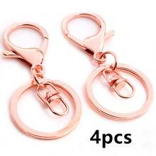 4pcs Keychain Ring With Lobster Clasp Hooks Key Rngs DIY Keychains Jewelry Making Accessories Findings - Keychain Clasp Hooks Rings - View 9