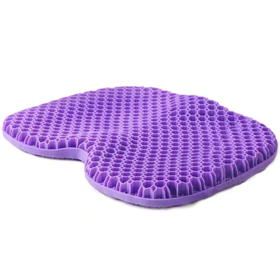 Cushion Honeycomb Gel Summer Sitting Seat Cushion Office Car Seat Cushion Summer Breathable Cold Pad - Purple Square - View 1