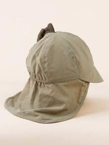 1件装幼儿/婴儿卡通熊印花防晒帽斗篷，男女通用沙滩遮阳渔夫帽，适合春、夏、秋季 - 1PC - 查看 4