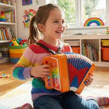 Small 7 Key Accordion Children's Musical Instrument Gift - 紅色 - 查看 2