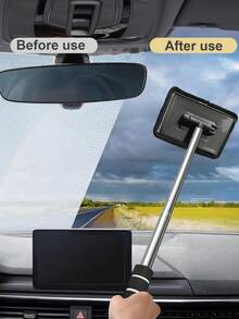 Multifunctional Car Rearview Mirror Rain Wiper And Cleaner - Rearview Mirror Rain Remover And Wiper Suitable For All Vehicles, Car Cleaning Kit, Windshield Cleaner - Multicolor - View 4