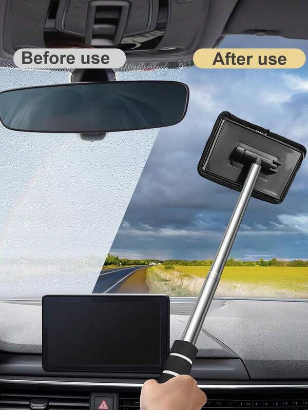 Multifunctional Car Rearview Mirror Rain Wiper And Cleaner - Rearview Mirror Rain Remover And Wiper Suitable For All Vehicles, Car Cleaning Kit, Windshield Cleaner