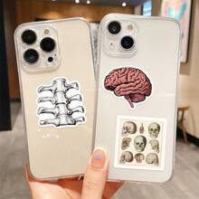 50PCS Retro Scientific Anatomy Stickers High Quality Stickers Decals Scrapbook,Journaling,Laptop,Bumper,Skateboard,Water Bottles,Computer,Phone Stickers Can Bring A Lot Of Fun To Your Life,The Perfect Gift For Adults - Multicolor - View 7