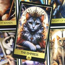 20pcs Whimsical Cat Tarot Cards - Unique Hand-Drawn Illustrations, Accurate Divination, Suitable For Beginners And Experienced Readers, Ideal Gift For Cat Lovers - Multicolor - View 2