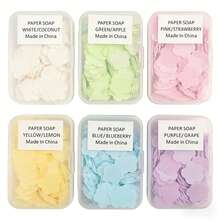 6 Lembar Sabun Cuci Tangan Wangi Portabel - Cocok untuk Mencuci Tangan, Mandi, Penggunaan Kamar Mandi, Perlengkapan Sanitasi. Mudah Dibawa. Aroma Segar. - MultiWarna - View 3