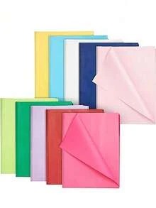 10/30/100 Papel de seda de unicolor - Papel de embalaje rosa elegante, a granel, adecuado para bodas, cumpleaños, proyectos DIY, Halloween, embalaje navideño, decoraciones artesanales - Multicolor - Ver 24