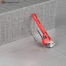 8英寸重型直柄管钳，铝合金可调式水管钳，高碳钢大容量管夹，水管工具 - 八寸紅柄鉗 - 查看 2