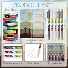 25 Sets Easter Christian Gift Bulk Plan Of Saation Pen Bible Verse Bracelet Gospel Romans Road Tract Scripture Gifts Bulk For Women Church Party Sunday School Pastor Teacher Classic - 黑色 - 查看 3