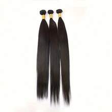 10A级直发发束，巴西产，18/20/22英寸，1/3束装，未经加工的处女发，直发编织发束，真人发 - Natural Black - 查看 34