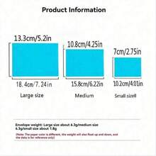 20/50个复古风格白色/黑色牛皮纸空白信封，大/中/迷你尺寸，适用于婚礼请柬、生日派对礼物、圣诞节庆祝活动 - 長方形 - 查看 2