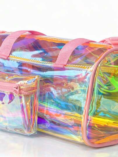 Bolsa Maya Holografica Transparente Cristal Furtacor