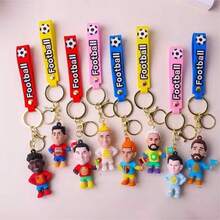 1set New Hot Selling 2026 World Cup Figurine Cartoon Keychain Figurine Backpack Pendant Car Small Gift Peripheral Keychain Birthday Gift New Year's Gift(Stochastic Style) - Multicolor - View 1