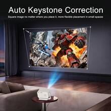 YJMOYE Smart Projector, FHD 1080P Decoding 4K 550ANSI Auto Focus/Keystone Correction Built-In Android 13.0 Portable 150" Home Cinema Projector 5G Dual-Band WiFi6 Wireless Phone Mirroring - UK Plug(220-240V) - View 6