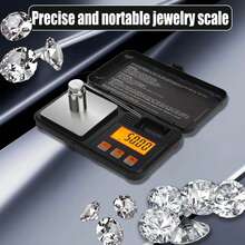 1pc Portable Jewelry Gold Scale, Digital Display Scale, Palm-Sized, Digital Weight Scale, With Tweezers And Weighing Tray, Precise Small Electronic Scale, With Backlit LCD Display, Suitable For Travel, Kitchen, Cooking, Baking, Tea Making And Other Daily Weighing Needs. Batteries Not Included. - Multicolor - View 4