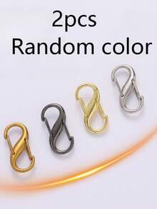 4pcs S-Shaped Spring Buckle, 8-Shaped Adjustable Chain Clasp, Metal Alloy Multi-Function Carabiner Clips - Multicolor - View 8