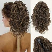 Overseas Trade Wavy Ponytail Clip, Drawstring Small Curly Ponytail New Fluffy Ponytail Wig HA2882 - Multicolor - View 15