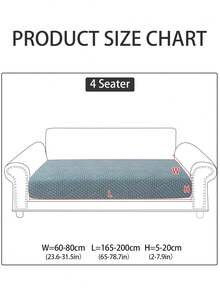 1件装毛绒沙发套，防污防滑沙发座套，四季通用沙发保护套，宠物友好型沙发垫套，可机洗不褪色不掉毛弹性沙发垫套，适用于单人、双人、三人、四人、L型沙发，沙发靠背套 - 藍色 - 查看 9