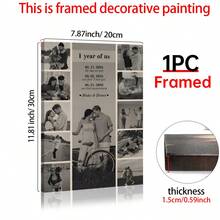 1件可定制照片拼贴画，周年纪念模板，一周年纪念礼物，送给朋友和女友的礼物，送给自己和他们的礼物。可定制海报，房间装饰，可定制墙饰，定制照片，可定制物品，提供相框 - 彩色 - 查看 14