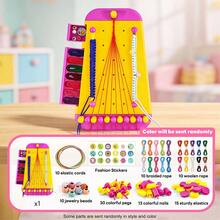 Kit de Artesanato de Joias DIY para Crianças, Designs Versáteis de Tecelagem para Criar Pulseiras Feitas à Mão ou Acessórios para o Cabelo, Desenvolve Habilidades Motoras Finas e Criatividade, Ideal para Artesanato em Casa, Vínculo Pais-Filhos, Festas de Aniversário e Presentes de Feriado - Multicolorido - Visão 13