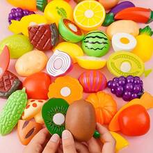9件套披萨和厨房蔬菜水果玩具套装，仿真烹饪玩具，过家家厨房配件，仿真水果/蔬菜套装，生日礼物/益智玩具，早期学习技能发展趣味厨房场景，耐用塑料玩具 - 彩色 - 查看 11