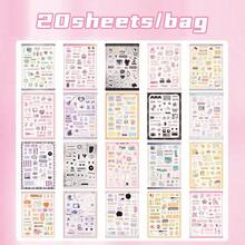 20pcs/Book Healing Series Sticker Book, Exquisite Cartoon Doodle Style Stickers, Suitable For Decorating Photo Frames, Computers, Phone Cases, Cups, Magazines, Pencil Cases, Luggage, Desktops, Personal Stickers, School Supplies, Christmas Gifts, Women's Gifts, Planner Decorations, Crafts, Cute Stationery - Sticker Book - View 13