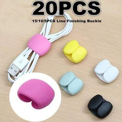 20/10/5 Pcs Set Charging Cable Protector, Travel Data Cable Clips, Earphone Charging Line Organizer