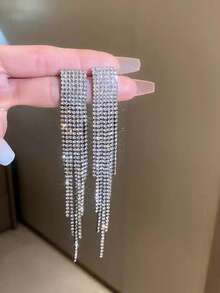 欧美时尚长流苏耳环，优雅名人同款夸张耳环，女士款 - 彩色 - 查看 5