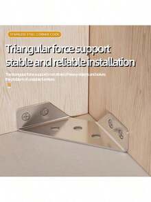Universal Stainless Steel Furniture Corner Connector / Triangle Corner Brace Bracket - A - View 6