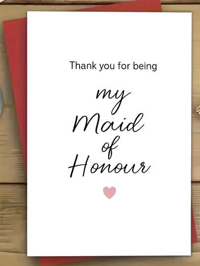 1 Thank You Bridesmaid Card - Elegant Wedding Party Gift, Bridal Shower Keepsake For Bridesmaids, Sisters, And Best Friends