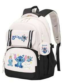 Ba lô hoạt hình Stitch, ba lô gia đình nhẹ, quà tặng, quà tặng ngày lễ, quà tặng Halloween Giáng sinh, ba lô dễ thương đa chức năng, ba lô nhỏ gọn, nhẹ nhàng, cặp sách học sinh, ba lô in hình du lịch ngoài trời - Nhiều màu - Xem 5