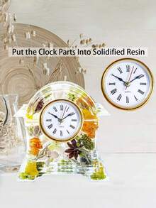 Set Cetakan Jam Vintage, Termasuk Cetakan Jam Meja + Mesin Jam, Cetakan Jam Berdiri Retro DIY, Cetakan Silikon Dekorasi Jam Vintage, Set Cetakan Jam, Set Cetakan Praktis, Dekorasi Suasana, Ide Hadiah Ulang Tahun, Hadiah untuk Teman dan Keluarga, Cetakan Ramah Pemula, Dekorasi Rumah - A - View 4