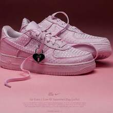 Nike Air Force 1 Low '07 Women's IQ9965-601 Valentine's Day Gift Date Gift  Comfort Cushioned Leather - 粉色 - 查看 1