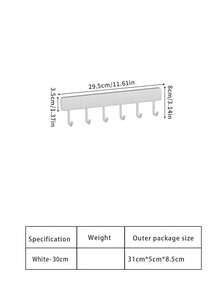 1pc Kitchen Sliding Hook Rack, No-Drill Single-Row Hanging Rod Storage Rack, Multi-Functional Spoon And Spatula Holder, Wardrobe Hook, Kitchen Cabinet Hook, Wardrobe Hook, Dormitory Hook - Multicolor - View 4