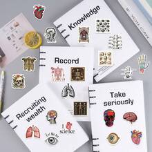50Pcs Retro Scientific Anatomy Stickers, High Quality Stickers Decals Scrapbook, Diary, Laptop, Bumper, Skateboard, Water Bottle, Computer, Phone, Hard Hat, Car, Tablet Stickers - Random Style - View 6