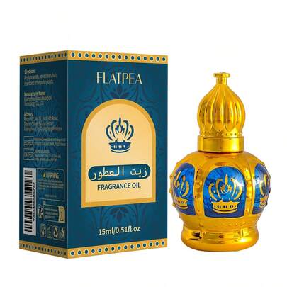 عطر عربي أوسطي بنمط دبي قابل للحمل بزجاجة رول-أون 15مل
