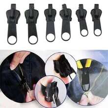 Kit de reparación de cremalleras de fijación instantánea Universal, 3 tamaños, deslizador de cremallera de repuesto, rescate de dientes, bolsa de ropa de costura, cremalleras, accesorios de herramientas M6Y6 - Negro - Ver 3