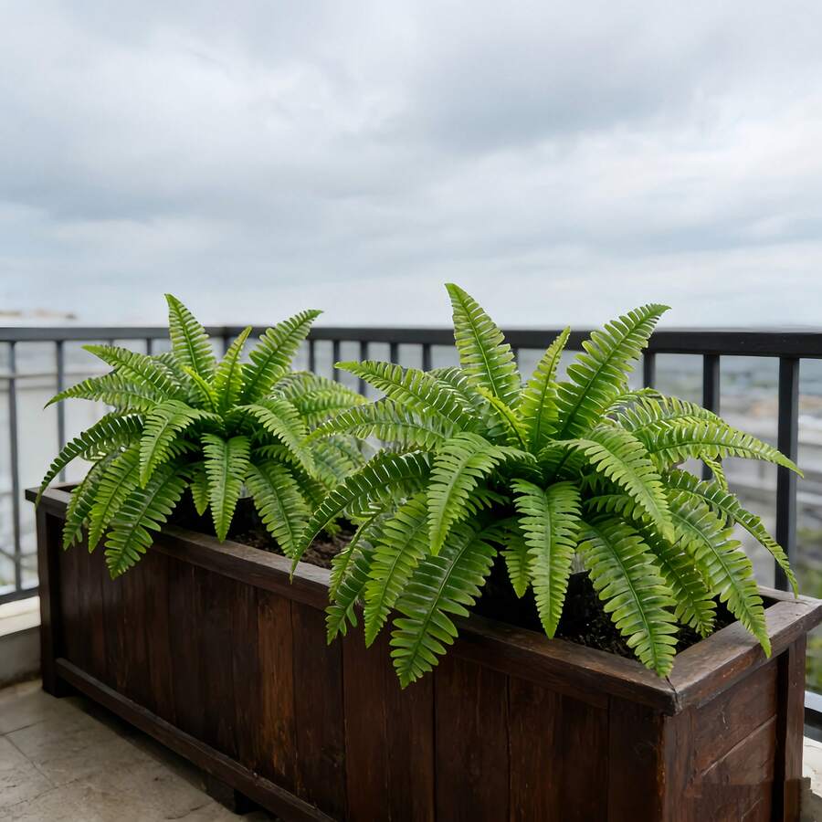 2pcs 29.72 Inch Realistic Large Tropical Boston Fern, With Vibrant Green Leaves, Made Of Durable Plastic, Suitable For Indoor And Outdoor Decor, Great For Christmas, Thanksgiving, Mother's Day, Graduation Ceremony And More - Green - View 1