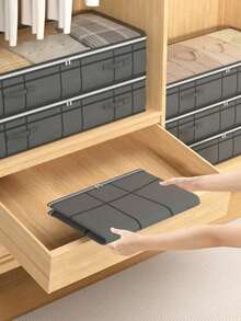 1pc Under Bed Storage Bag, Quilt Storage Box, Bedroom Storage, Transparent Window Storage Box With Handle, Fully Utilize Underbed Space, Overhead Storage Bag, Easily Solve Storage Issues, Waterproof And Moisture-Proof, Suitable For Storing Blankets And Idle Items, Large Capacity Dust-Proof Storage Bag - Multicolor - View 7