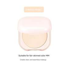 Polvo fijador para Control de aceite, ajuste de maquillaje, brillo, tono de piel, polvo fijador con espejo, polvo de maquillaje portátil compacto - Blanco marfil - Ver 9