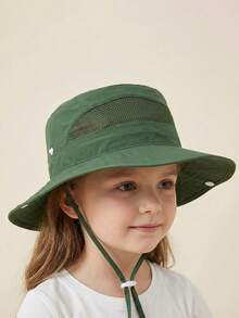 1-3岁/3-6岁/6-10岁儿童夏季遮阳帽，防紫外线沙滩帽，透气户外玩耍渔夫帽，男女通用 - 1PC - 查看 17