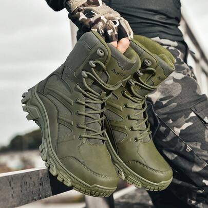 Outdoor Hiking Shoes, Camping Desert Boots, Safety Work Boots, Lightweight Durable Military Combat Boots, Comfortable High-Top Shoes, New Arrival Triangular Delta Climbing Shoes, Military Training Boots