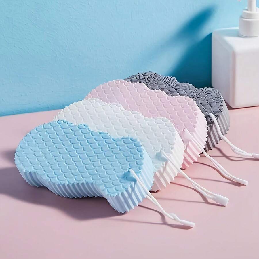 1pc Ultra Soft Exfoliating Bath Sponge - Gently Removes Dead Skin And Dirt, Massages And Cleanses For Radiant Skin - Suitable For Shower And Bath, 3D Bath Sponge - A - View 1