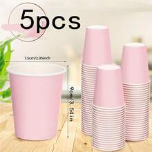 100pcs/Pack Macaron Pink Baking Cups, Thickened Oil-Proof Heat-Resistant Cupcake Liners, High-Quality Dessert Cups For Home Baking, Party, Wedding, Graduation And Other Gatherings - Thickened Version - View 11