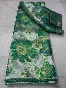 2026 High-Quality African Floral Jacquard Fabric, New French Lace Trim, Nigerian Embroidery, Premium Green Fabric Suitable For Party, Wedding, Evening Dress Sewing, 5 Yards/1 Yard, Fashion Versatile, Soft & Comfortable, No Pilling, Retro Style, Suitable For Women's Daily Clothing Sewing, Home Decor Like Curtains, Bedding DIY, Arts & Crafts Sewing, Purple, Blue Fabric - A - 查看 15