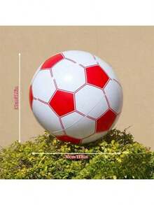 1 pieza, Balón de fútbol inflable, Pelota de playa decorativa inflable de PVC para piscina, Pelota deportiva acuática, Balón publicitario inflable, Copa Mundial, Balón de fútbol inflable para agua, Esencial para verano, playa, piscina, vacaciones y viajes - balón de fútbol inflable - Ver 11