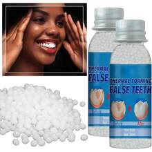 Provisional Tooth Repair Kit, Provisional Fake Teeth Replacement Kit For Provisional Restoration Of Missing & Broken Teeth Replacement Dentures, DIY Heat Fit Beads. CNHU - 1pcs - 查看 1