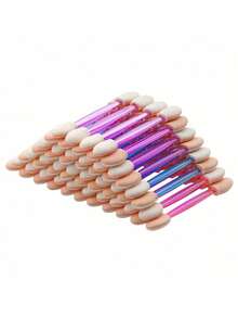 50pcs/100pcs Disposable Travel Eyeshadow Applicator, Double-Sided Eyeshadow Sponge Applicator, Makeup Sponge Stick, Makeup Tools Suitable For Travel, Great Gift For Women And Girls, Multi-Functional Makeup And Nail Art Tools - Multicolor - View 9