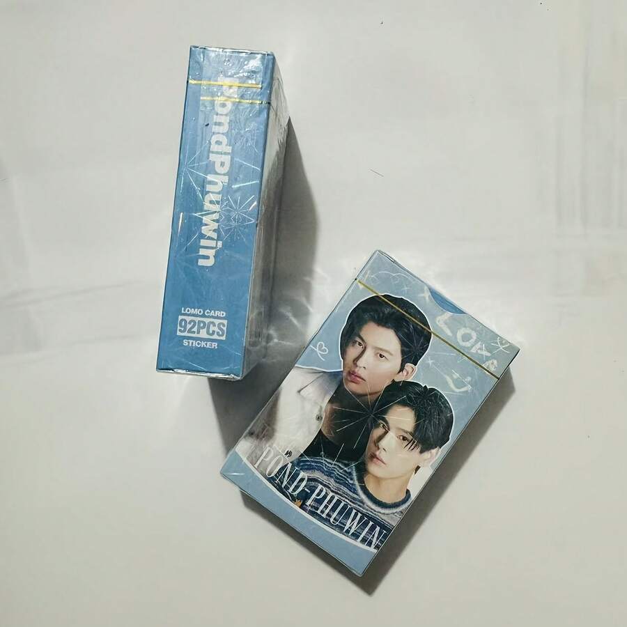 92pcs/60cards + 32 Mini Stickers Pondphuwin LOMO Double-Sided Laser Glitter Card Set - Multicolor - View 1