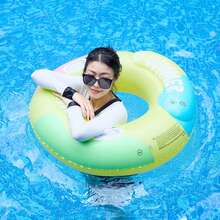 1pc Thick Double Air Chamber Summer Adult Swimming Ring, Inflatable Underarm Circle For Beginner Swimmers, Men & Women, Children, Anti-Flip Anti-Sinking - Multicolor - View 7